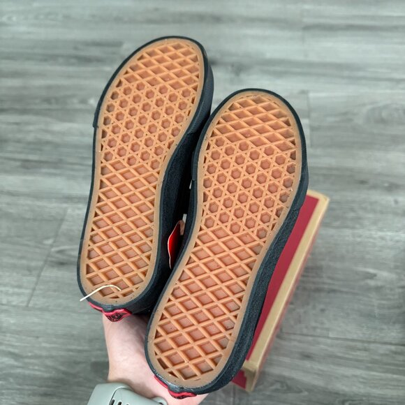 NIB Vans Old Skool V Black Double Strap Skate Shoes Youth Little Boys Size 1.5 - Picture 6 of 7